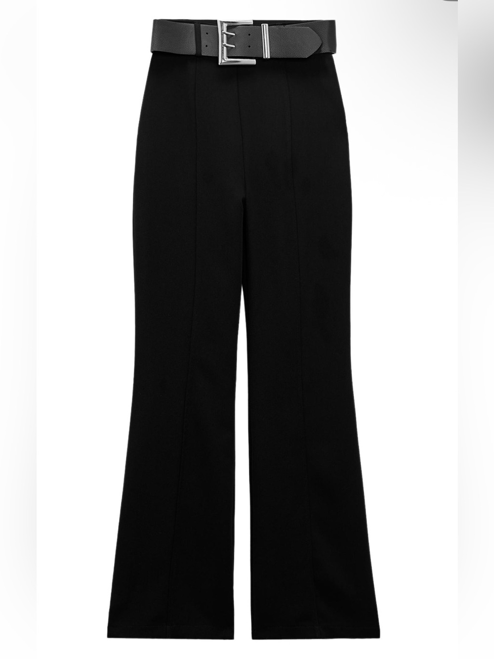 Zara High-waist belted flare pants